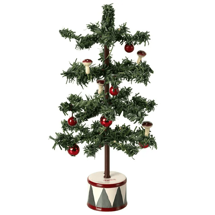 maileg christmas tree with lights mouse 16cm