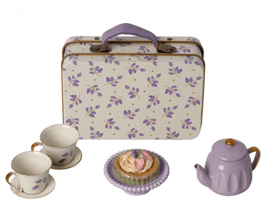 maileg afternoon treat, mouse purple madeleine