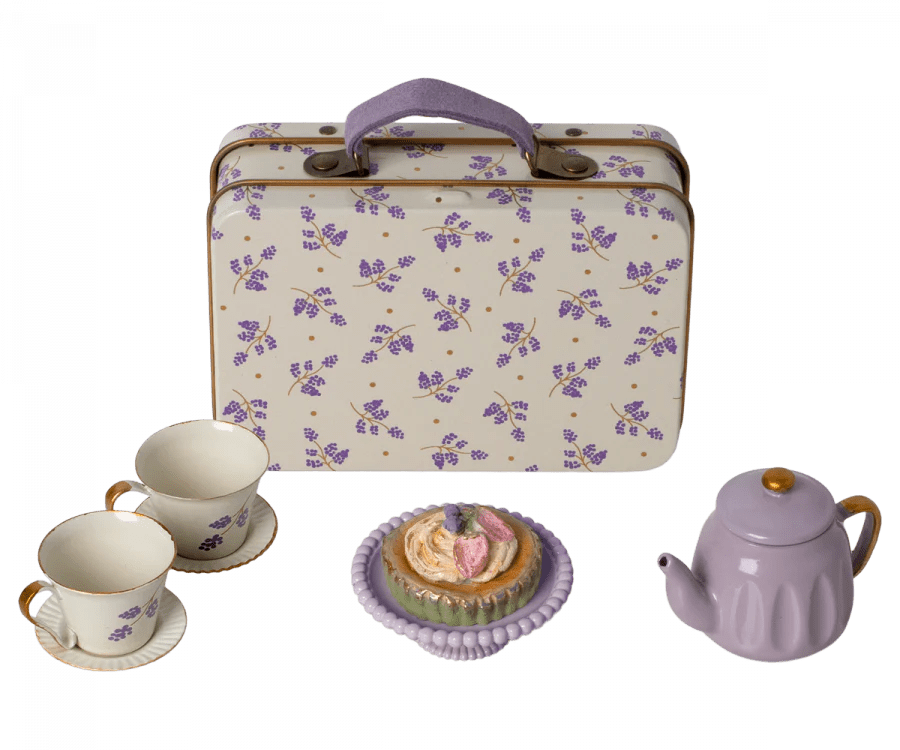 maileg afternoon treat, mouse purple madeleine