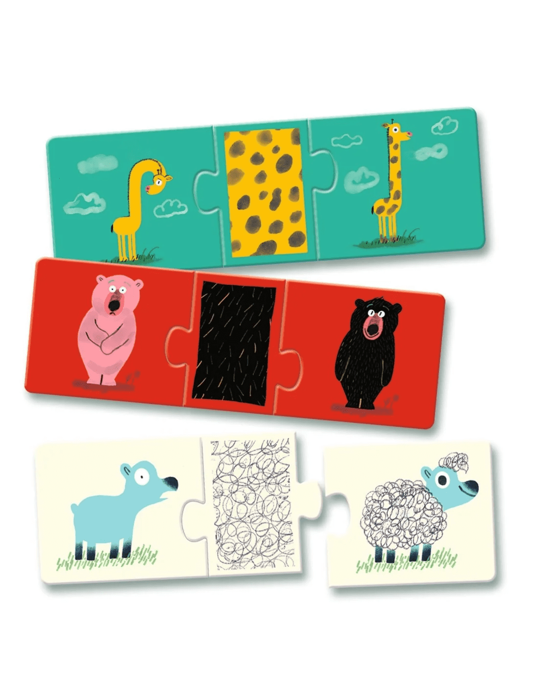 djeco puzzel trio naakte dieren