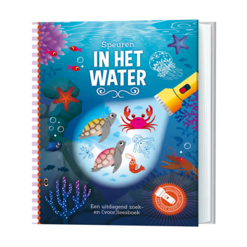 zaklampboek speuren in het water
