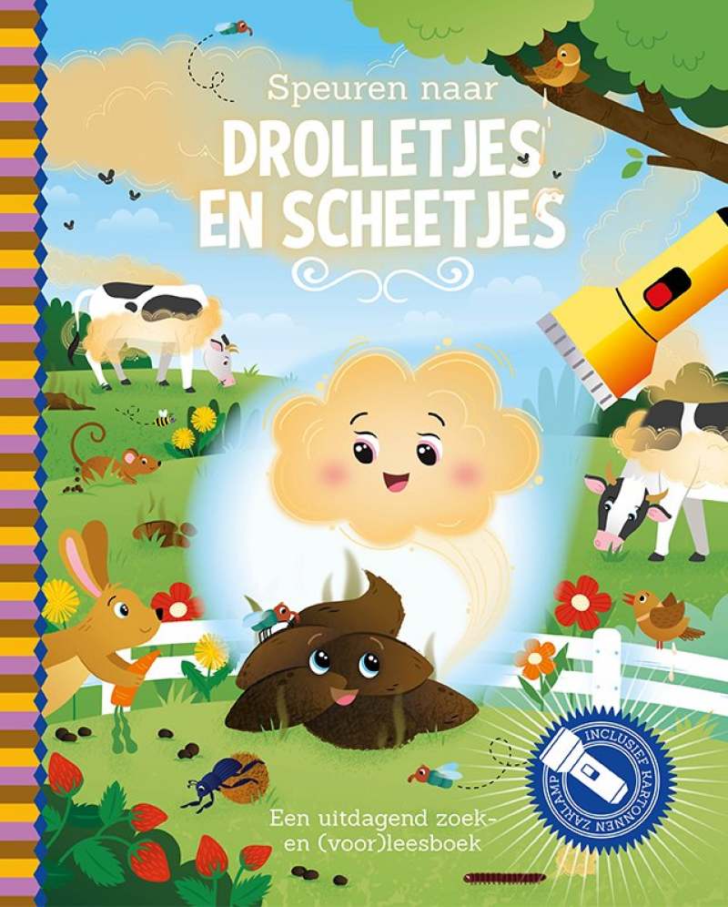 zaklampboek speuren naar drolletjes en scheetjes