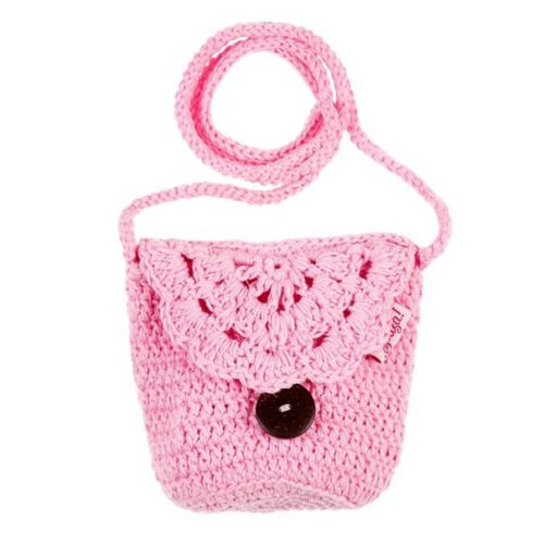 souza! tas carole, gehaakt, roze