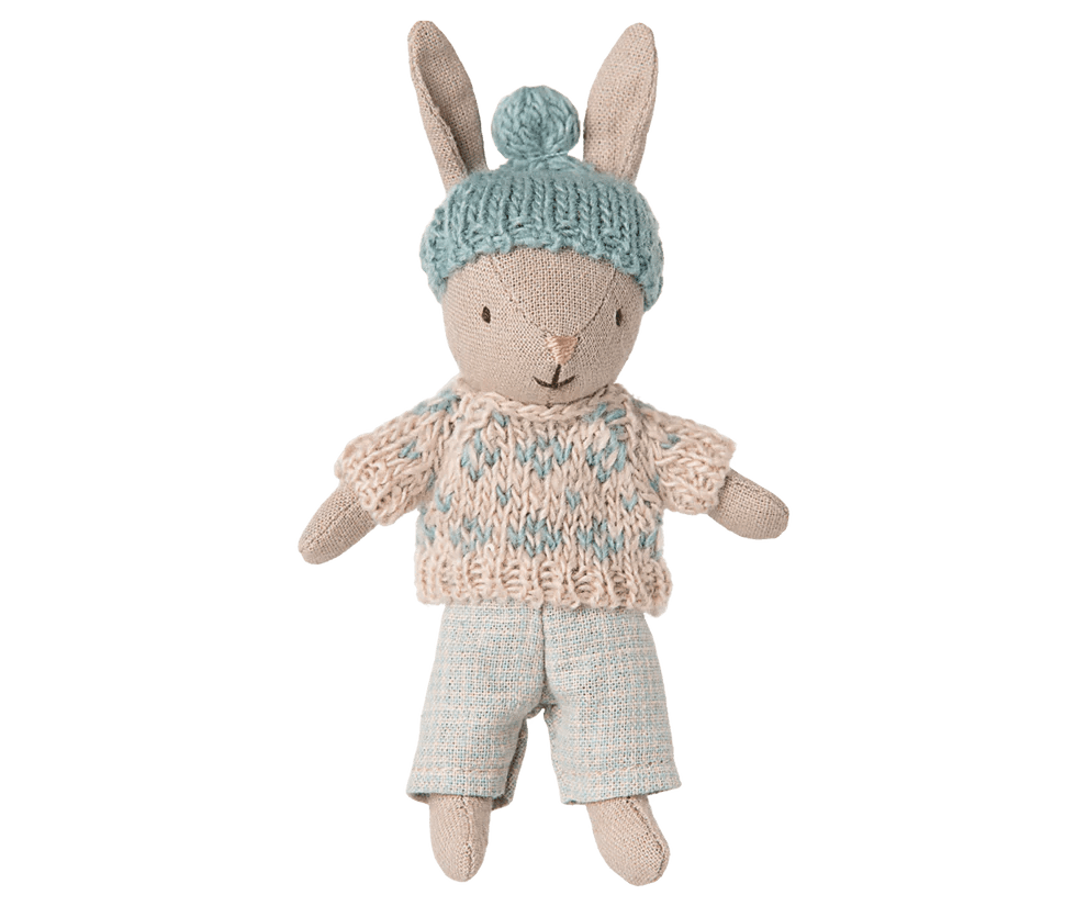 maileg winter rabbit, micro sand mint