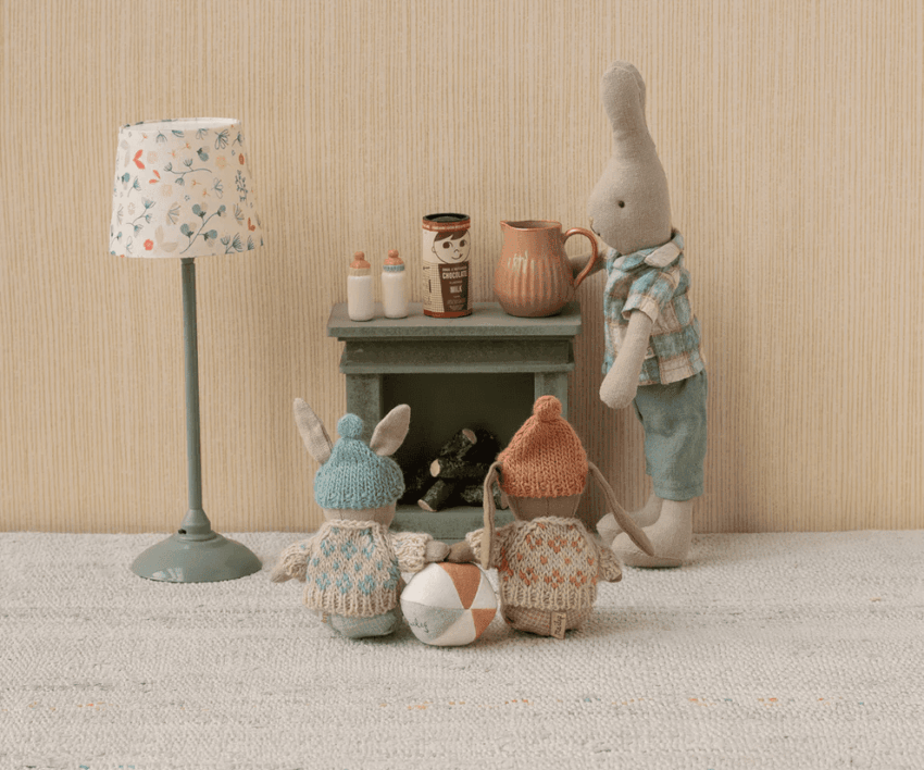 maileg winter bunny, micro brown rose