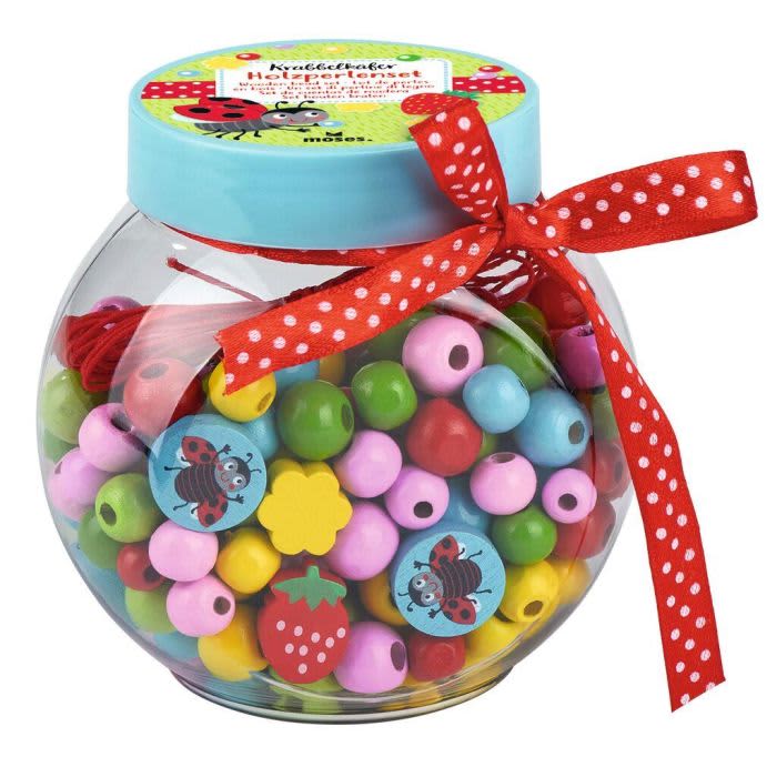 krabbelkafer houten kralenset 3 assorti