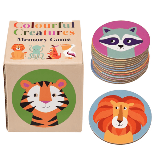 memory game colourful creatures