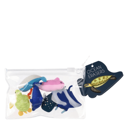 ocean animal erasers