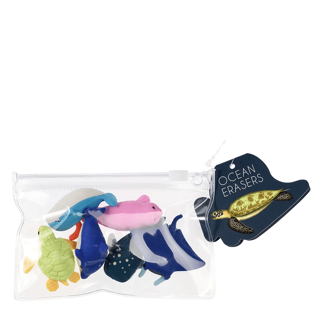 ocean animal erasers