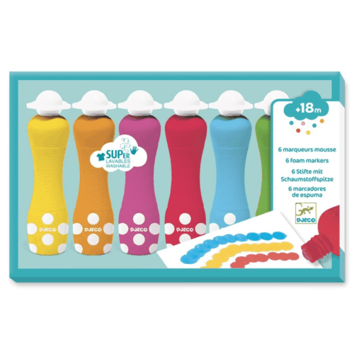 djeco 6 foam markers eerste stiften +18m
