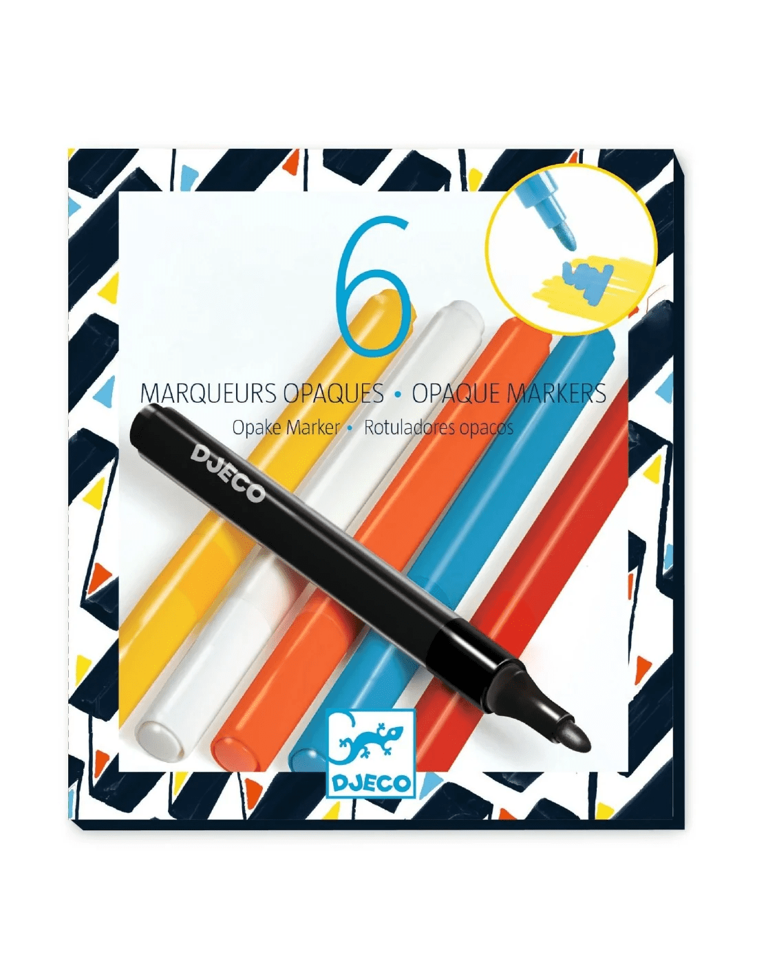 djeco street art markeerstiften opaque 6 stuks