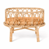 rotan poppenwiegje met caramel matrasje