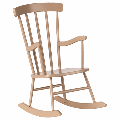 maileg rocking chair, mouse dark sand 10cm