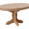 maileg oval coffee table, mouse nature 8cm