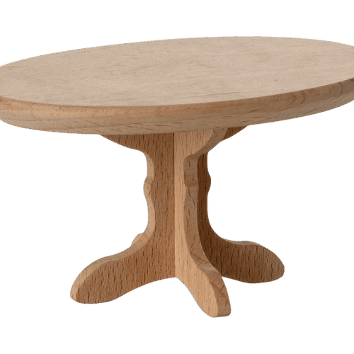 maileg oval coffee table, mouse nature 8cm