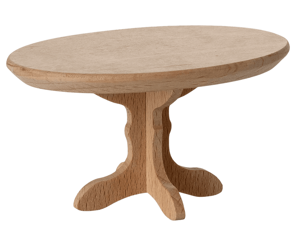 maileg oval coffee table, mouse nature 8cm