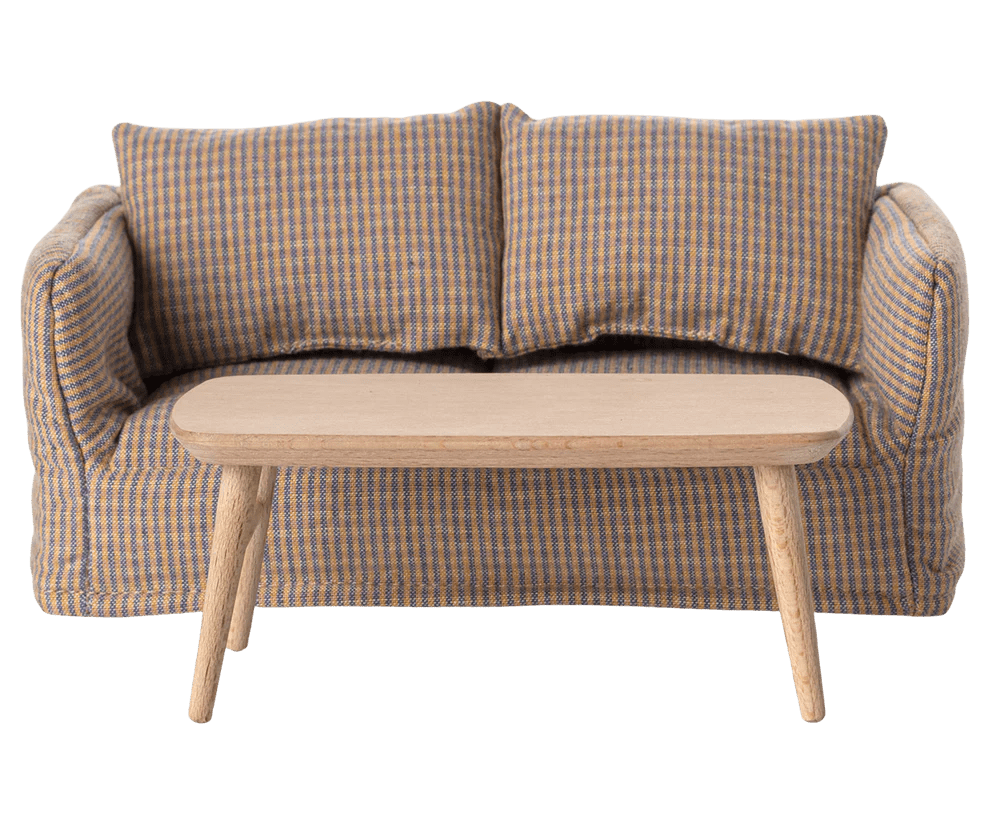 maileg coffee table, mouse nature 12cm