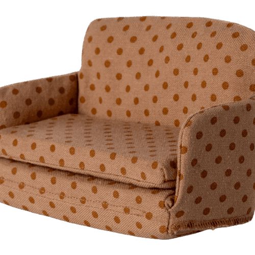 maileg sofa bed, mouse dots 11cm