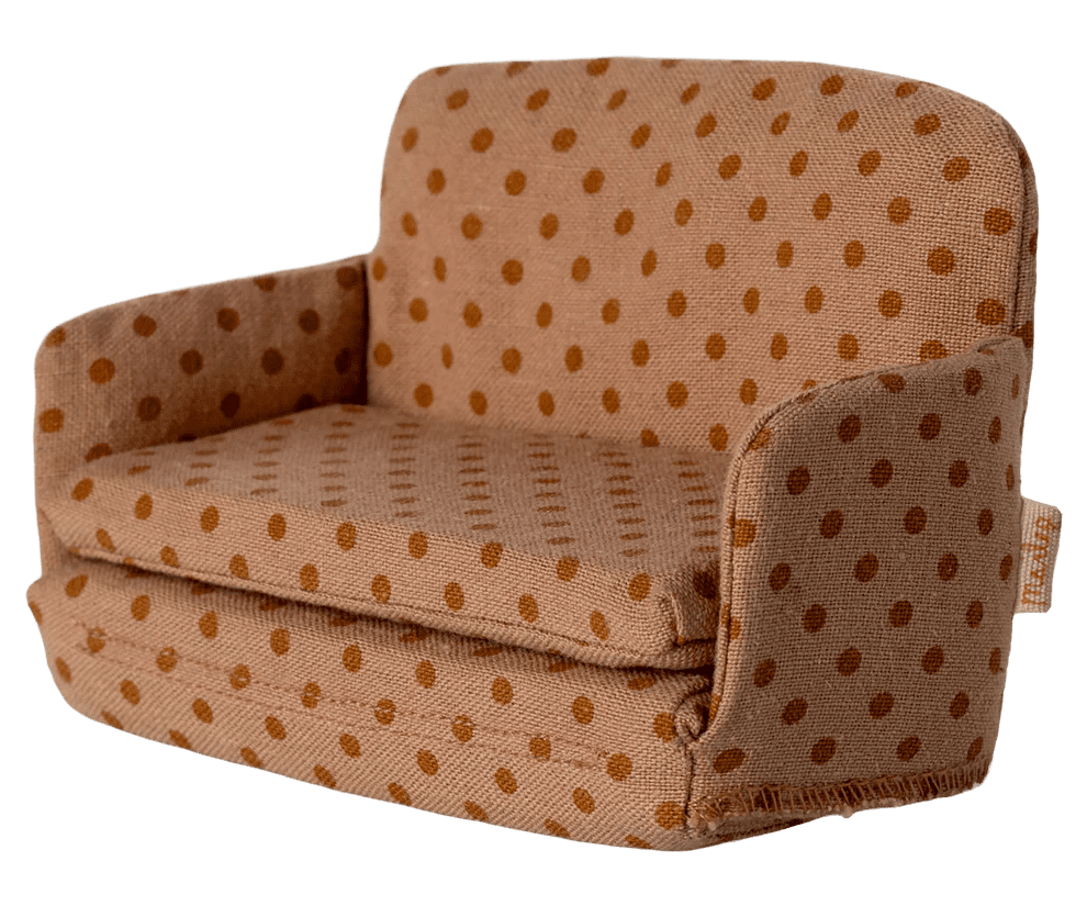maileg sofa bed, mouse dots 11cm