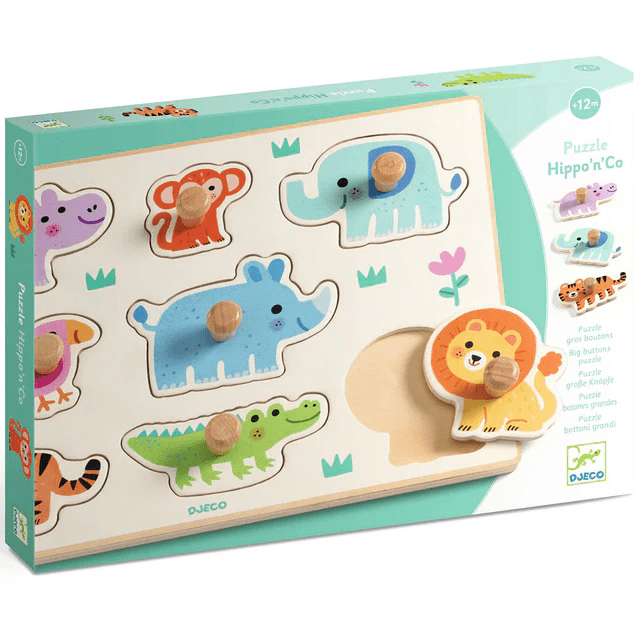 djeco legpuzzel hippo'n'co +12m