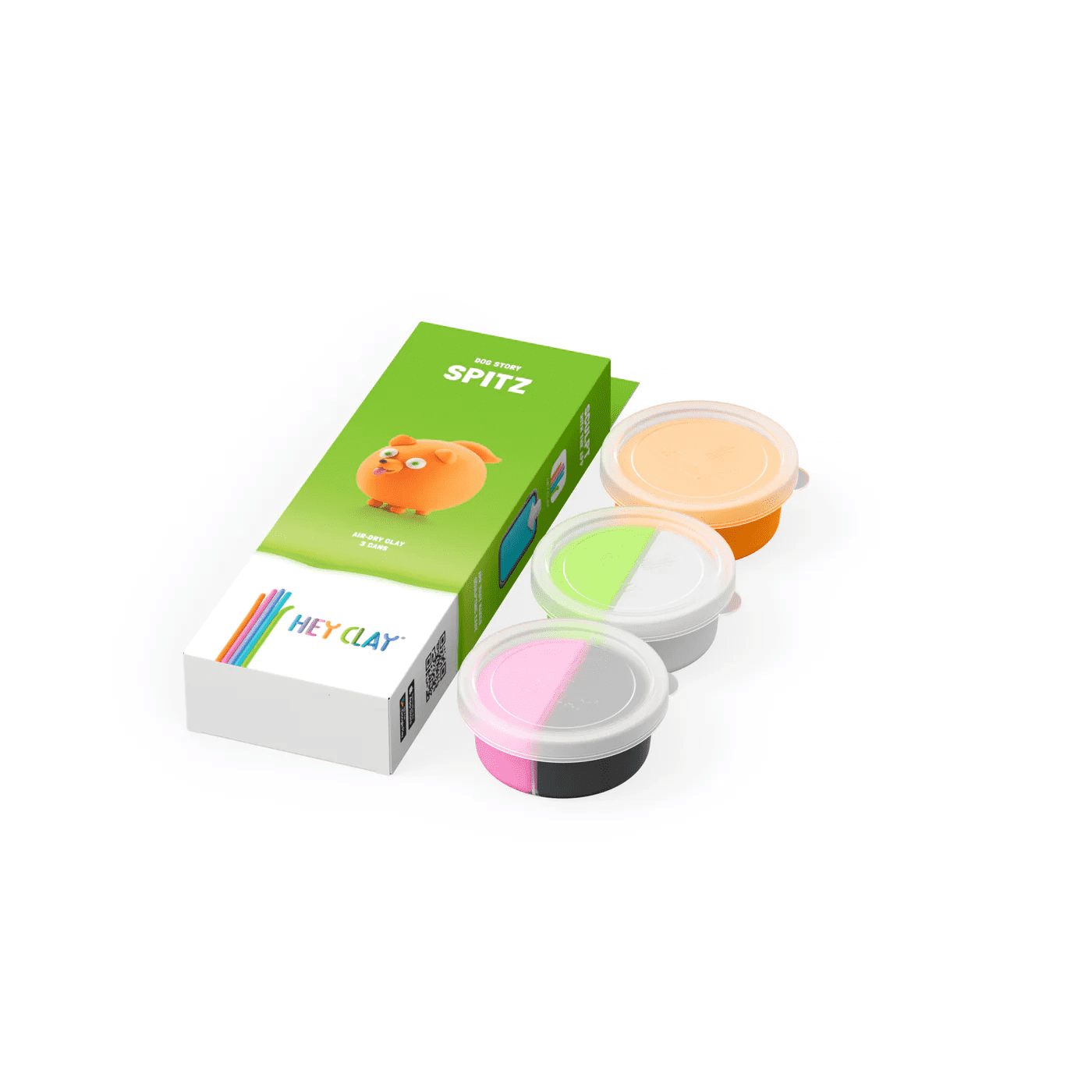 hey clay dog story keeshondje 3 cans