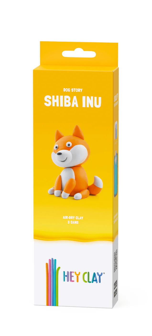 hey clay dog story shiba inu 3 cans