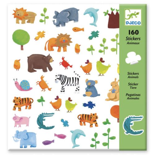 papieren stickers dieren