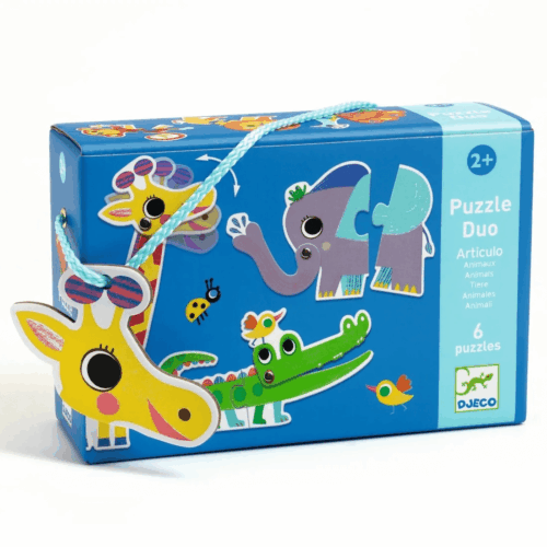 djeco puzzle duo articulo animals 2+