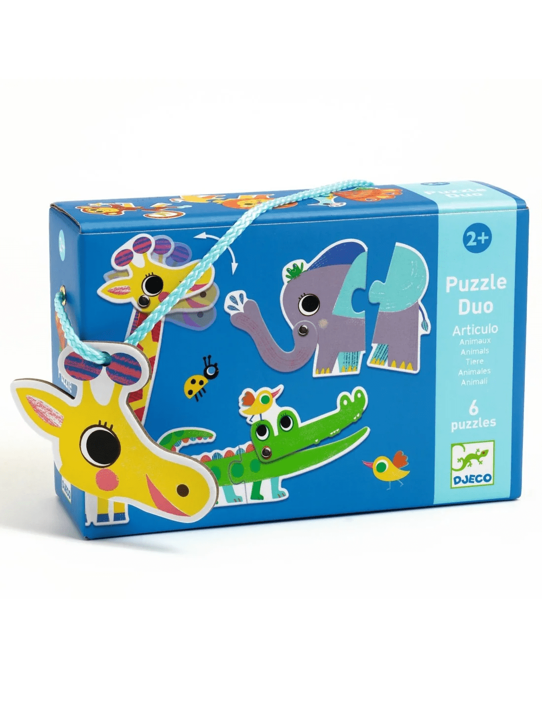 djeco puzzle duo articulo animals 2+