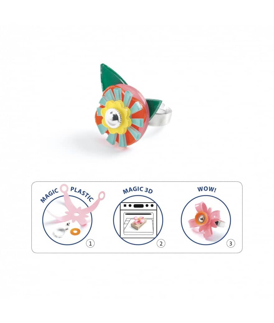 djeco artistic plastic ring collection