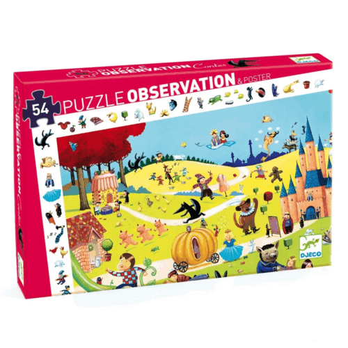 djeco observation puzzel sprookjes 54 stuks 4+
