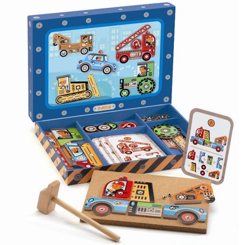 djeco hamertje tik voertuigen +4