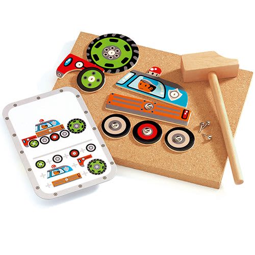 djeco hamertje tik voertuigen +4