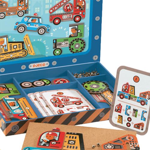 djeco hamertje tik voertuigen +4