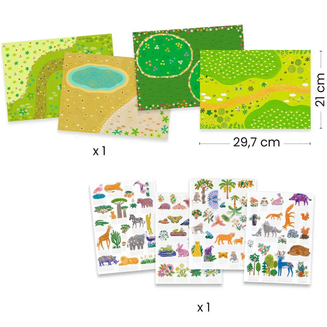 djeco stickers om rechtop te zetten dieren 3 6 jaar