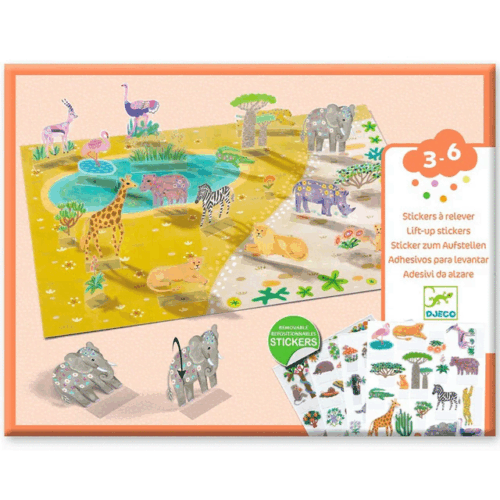 djeco stickers om rechtop te zetten dieren 3 6 jaar