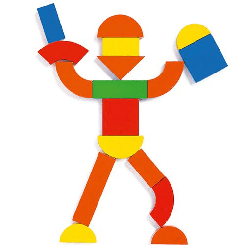 djeco magnetisch houten spel geoforme box +4