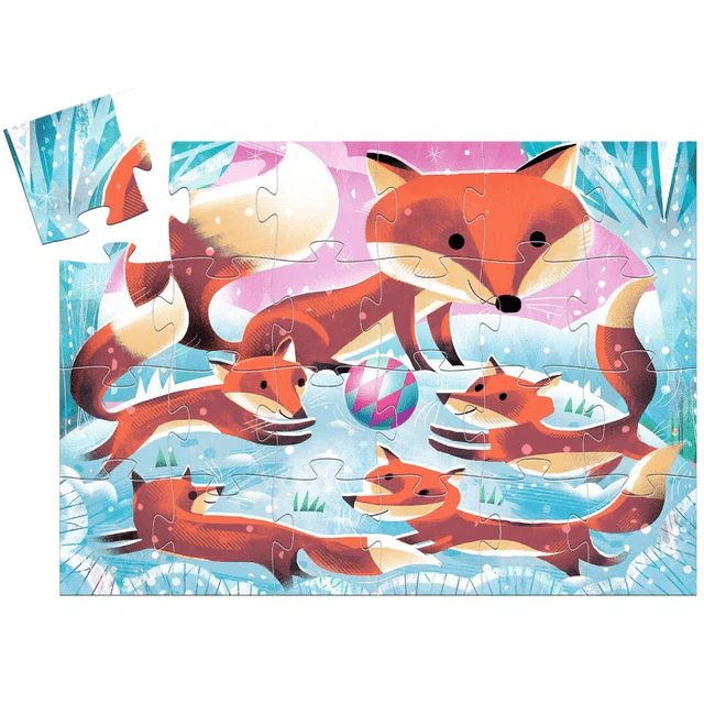 djeco silhouette puzzel kleine rode vos 24 stuks +3