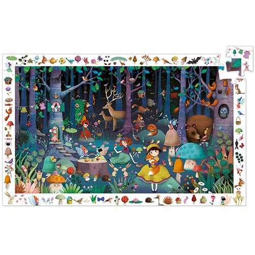 djeco observation puzzle het betoverde bos 100 stuks 5+