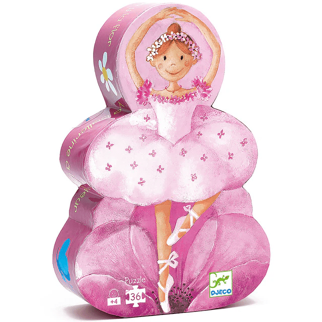 djeco silhouette puzzel ballerina 36pcs +4