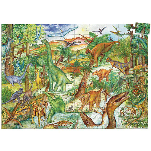 djeco observation puzzle dinosaurus 100 pcs 5+