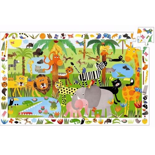 djeco observation puzzle de jungle 35 stuks 3+