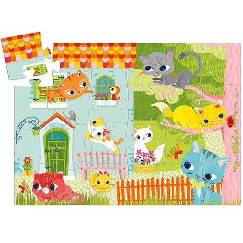 djeco silhouette puzzel pachat en zijn vriendjes 24 pcs +3