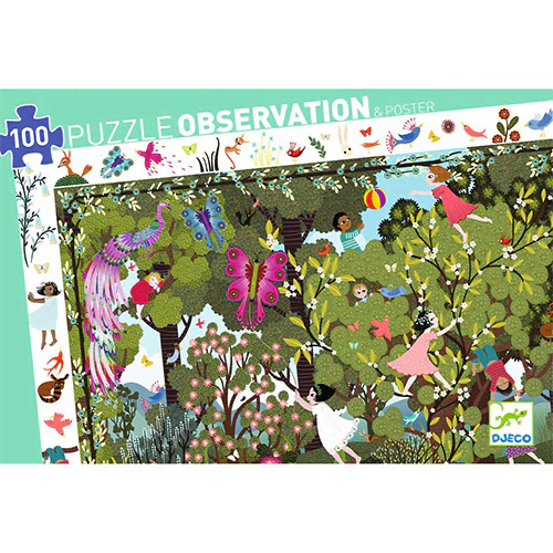 djeco observatie puzzel spelen in de tuin 100 pcs