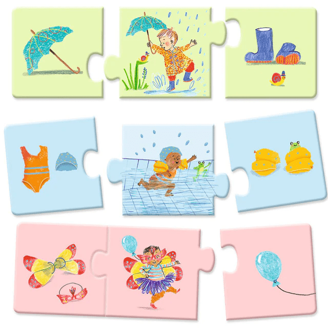 djeco puzzle trio mijn dagelijkse leven 2+