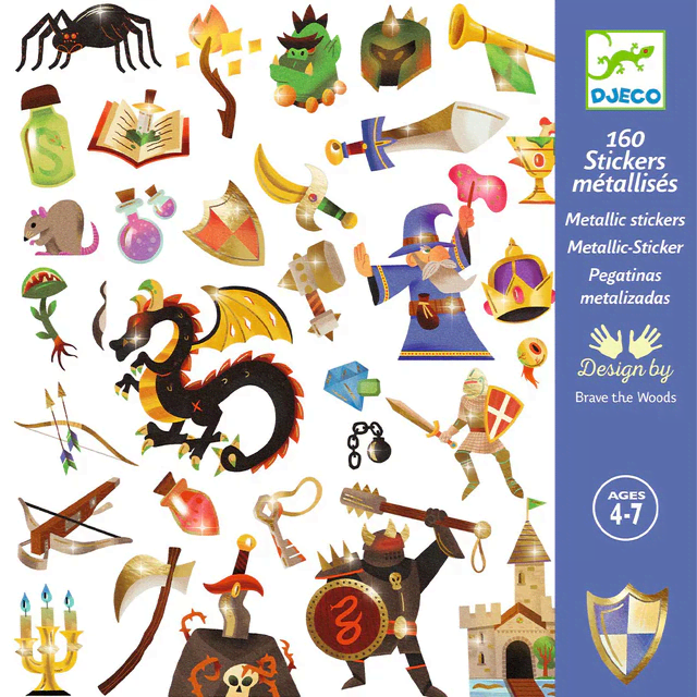 papieren stickers middeleeuwen