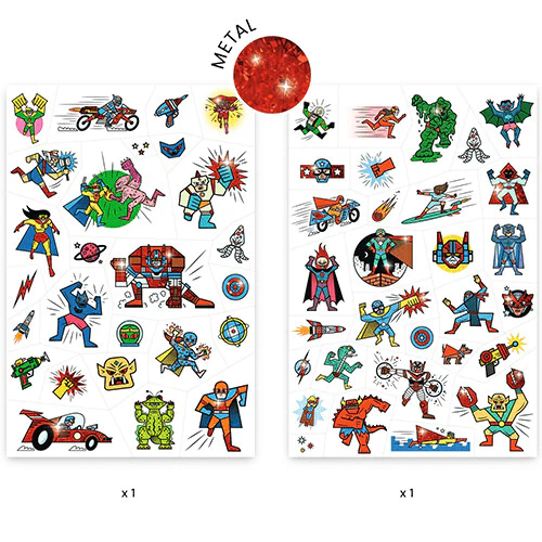 djeco tattoos superhelden en schurken