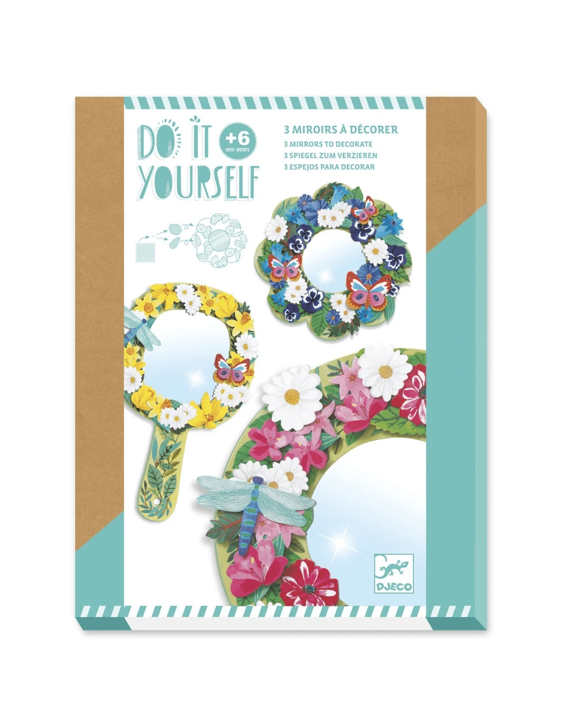 djeco diy spiegels versieren mooie bloemen +6