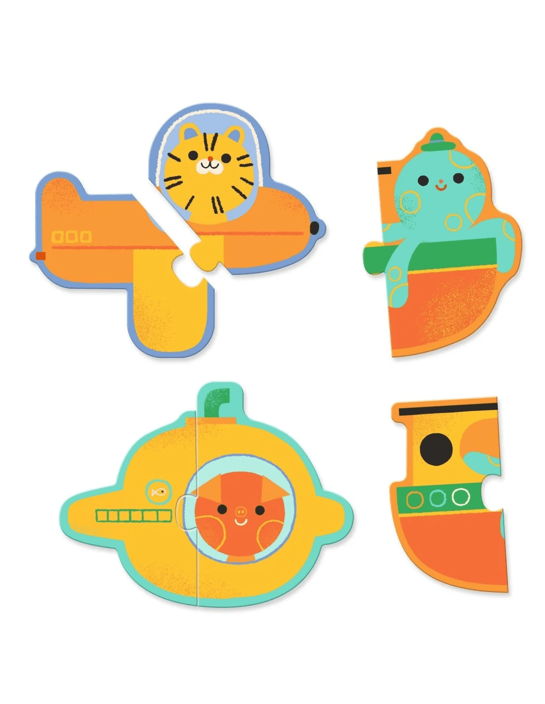 djeco puzzle duo voertuigen