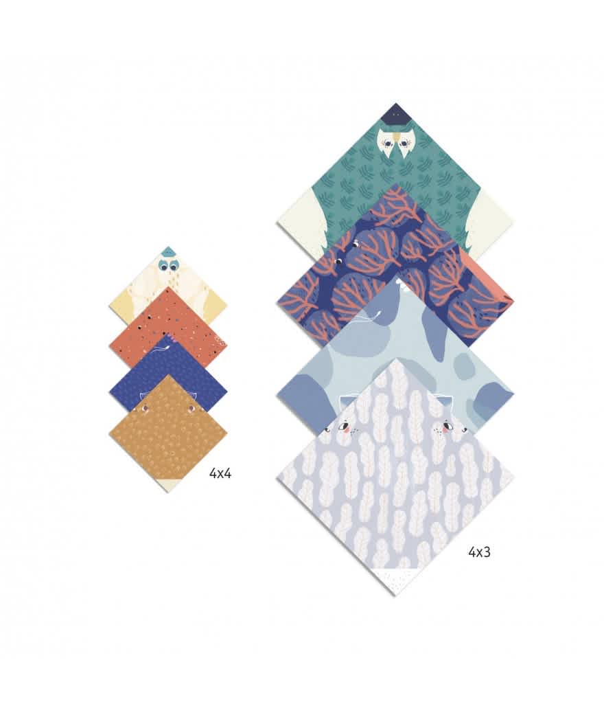 origami dieren familie